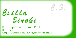 csilla siroki business card